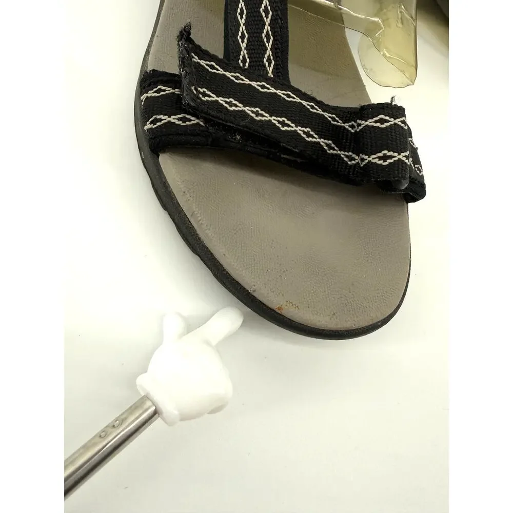 Rugged Outback Sport Sandals Black Hook Loop Comfort Walking Womens Size 7